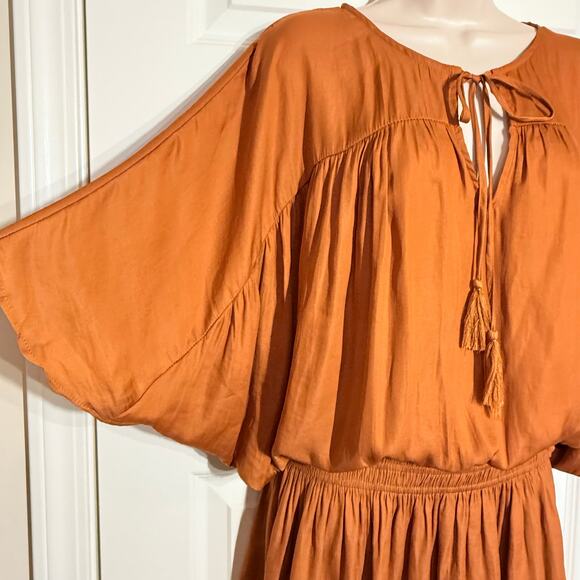 Nyland V-Neck Burnt Orange Mini Dress, Women's Size M - Picture 6 of 8